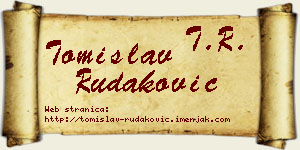 Tomislav Rudaković vizit kartica